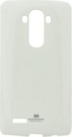 Mercury Goospery LG G4 (H815) Szilikon Védőtok - Fehér csillámporos