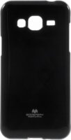 Mercury Goospery Samsung Galaxy J3 (2016) Szilikon Védőtok - Fekete csillámporos