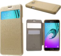 Mercury Wow Bumper Samsung Galaxy A5 (2016) Flip Tok - Arany textil mintás