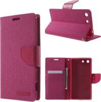 Mercury Canvas Diary Sony Xperia M5 Flip Tok - Rózsaszín
