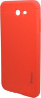 iPaky Samsung Galaxy J7 (2017) Ütésálló Tok - Piros karbon mintás