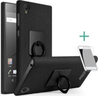 IMAK Sony Xperia L1 Védőtok gyűrűvel - Fekete