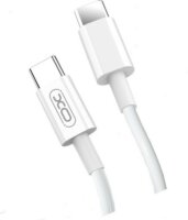 XO NB124 USB-C apa - USB-C apa Adat- és töltőkábel 1m - Fehér