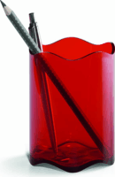 Durable Trend műanyag írószertartó - Áttetsző piros