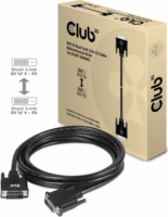 Club3D DVI-D - DVI-D kétirányú kábel 3.0m Fekete