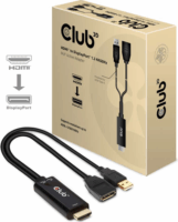 Club3D HDMI apa - Displayport anya + USB-A apa aktív adapter