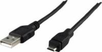 Schwaiger USB 2.0 - micro USB B kábel 1m - Fekete