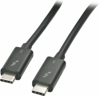 LINDY Thunderbolt 3 USB-C apa - USB-C apa Adat- és töltőkábel 2m - Fekete