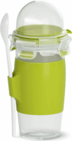 Emsa CLIP & GO 450ml BPA Mentes Hordozható Műanyag Müzlis Bögre - Zöld
