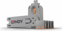 Lindy USB Portblokkoló (kulccsal) Narancs - 4db