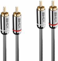 Lindy RCA - RCA kábel 5m (3.5mm 2xRCA apa - 2xRCA apa)