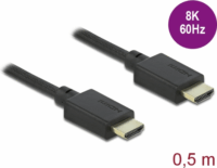 Delock Ultra nagy sebességű HDMI kábel 0.5m Fekete