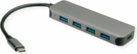 Value 14.99.5038-10 USB 3.0 HUB (4x USB 3.2 + 1x PD port) Szürke