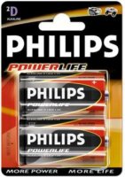 Elem D LR20 Philips 1.5V Powerlife 2db/csomag bliszteres