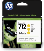 HP 3ED79A 712 Eredeti Tintapatron csomag Sárga (3 db)