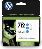 HP 3ED77A 712 Eredeti Tintapatron csomag Cián (3 db)