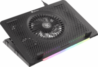 Natec Genesis Oxid 450 RGB 15.6" laptop hűtőpad - Fekete