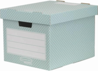 Fellowes Style Karton tároló doboz 37L - Zöld/Fehér (4 db / csomag)