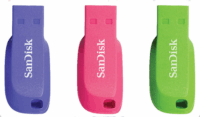 SanDisk 32GB Cruzer Blade USB 2.0 Pendrive - Többszínű (3db/csomag)