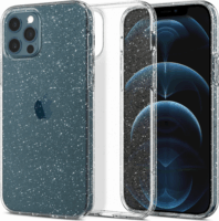 Spigen Liquid Crystal Glitter Apple iPhone 12/12 Pro Szilikon Tok - Átlátszó