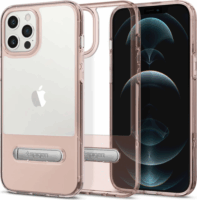 Spigen Slim Armor Essential Apple iPhone 12 Pro Max Szilikon Tok - Átlátszó-rózsaszín