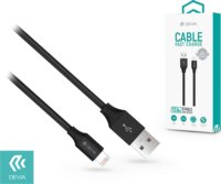 Devia Gracious USB apa - Lightning apa Töltő- és adatkábel 1m - Fekete