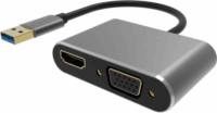 VCOM USB3.0 apa - VGA + HDMI anya adapter