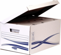 Fellowes Bankers Box Basic 80mm Csapófedeles Archiváló doboz A4+ - Kék/Fehér (7 db / csomag)