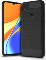 Haffner Carbon Xiaomi Redmi 9C Szilikon Hátlap - Fekete