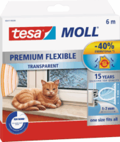 Tesa tesamoll® Premium Flexible Ajtó- és ablaktömítő szalag 9 mm x 6 m - Átlátszó (6 méter)
