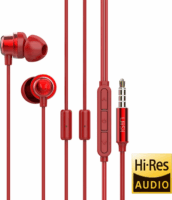 UIISII K8 Vezetékes Fülhallgató Dupla Mikrofonnal Piros