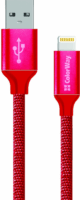 ColorWay USB apa - Lightning apa iPhone töltőkábel 1m - Piros