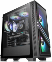 Thermaltake Versa T35 Tempered Glass RGB Számítógépház - Fekete