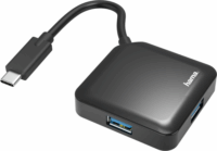 Hama USB3.2 Type-C HUB (4 port) Fekete