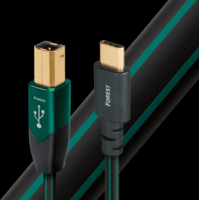 AudioQuest Forest USB 2.0-B apa - USB-C apa Összekötő kábel 0.75m - Fekete/Zöld