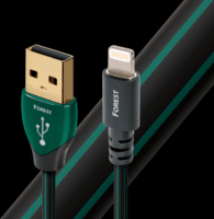 AudioQuest Forest USB 2.0-A apa - Lightning apa Összekötő kábel 1.5m - Fekete/Zöld