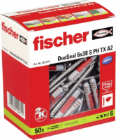 Fischer DuoSeal 6x38 S PH TX A2 Dübel (50 db/csomag)