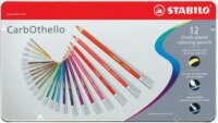 Stabilo CarbOthello Henger alakú Pasztell ceruza készlet fém dobozban - 12 különböző szín (12 db / csomag)