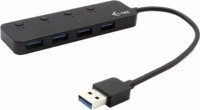 i-tec U3CHARGEHUB4 USB 3.0 HUB (4 Port) ki/be kapcsoló gombokkal Fekete