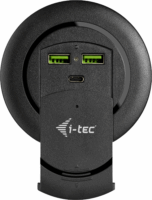 i-tec Built-in Asztali USB-C PD 3.0 + 3x USB 3.0 gyorstöltő 96W Fekete