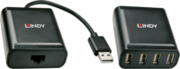 Lindy 42679 USB 2.0 Cat5 4 Portos bővítő 60m