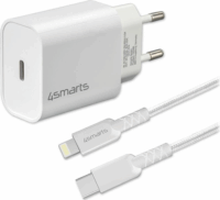 4smarts Hálózati USB-C gyorstöltő 20W + USB-C - Lightning kábel 1.5m - Fekete