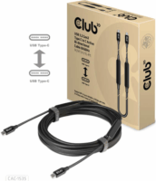 Club3D USB-C apa - USB-C apa Adat-és töltőkábel 5m - Fekete