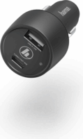 Hama Autós USB-A + USB-C töltő 30W Fekete