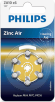 Philips ZA10B6A/00 Cink-Levegő Elem Hallókészülékekhez (6db/csomag)