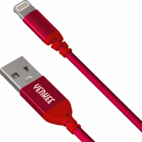 Yenkee USB 2.0 apa - Lightning apa Adat- és töltőkábel 1m - Piros