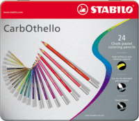 Stabilo CarbOthello Henger alakú Pasztell ceruza készlet fém dobozban - 24 különböző szín (24 db / csomag)