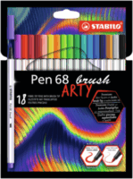 Stabilo Pen 68 brush ARTY Filctoll készlet (18db/csomag)