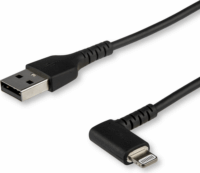 Startech USB-A apa - Lightning 90° apa Töltőkábel 2m - Fekete
