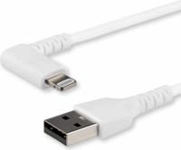 Startech USB-A apa - Lightning 90° apa Töltőkábel 1m - Fehér